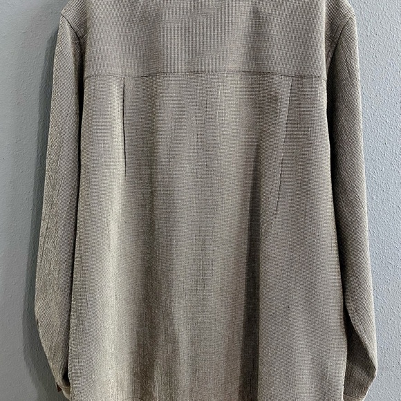 Christopher & Banks Women's Long Sleeve Black and White Micro Check Blouse L - Picture 2 of 7